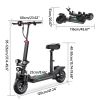 IE-ES10 Electric Scooter 2000W Motor 48V 20AH Off Road Folding E-Scooter 10 Inches Fast Adult Electric Scooter With Seat