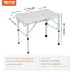 Folding Portable Camping Table Aluminum Outdoor Table Adjustable Height