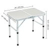 Folding Portable Camping Table Aluminum Outdoor Table Adjustable Height