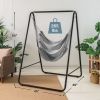 Hanging Padded Hammock Chair with Stand and Heavy Duty Steel