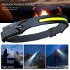 COB LED Induction Riding Headlamp Flashlight USB Rechargeable Waterproof Camping Headlight With All Perspectives Hunting Light